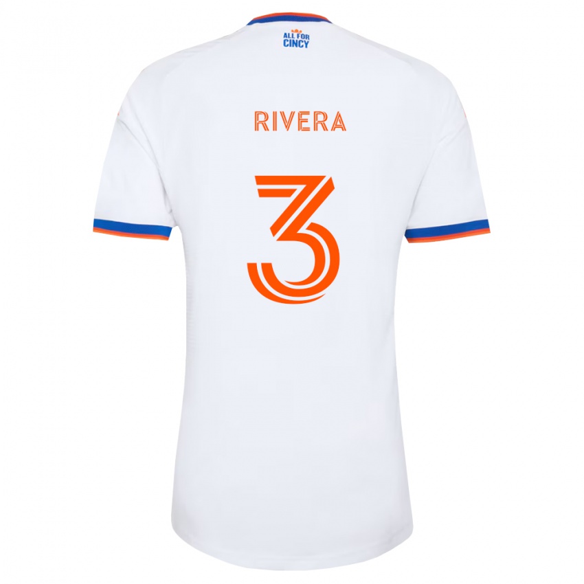 גברים Nicholas Rivera #3 לבן כחול צי כתום הרחק ג'רזי 2026/27 חולצה קצרה