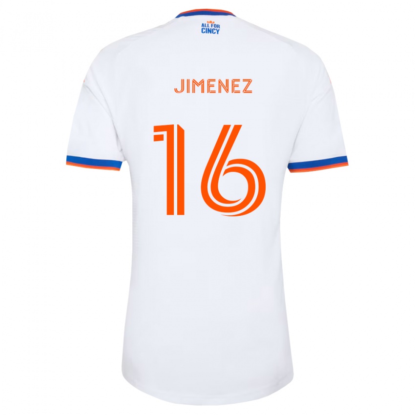 גברים Joshua Jimenez #16 לבן כחול צי כתום הרחק ג'רזי 2026/27 חולצה קצרה