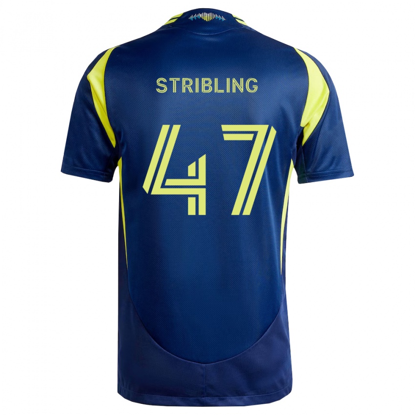 גברים Liam Stribling #47 צהוב כחול צי הרחק ג'רזי 2026/27 חולצה קצרה