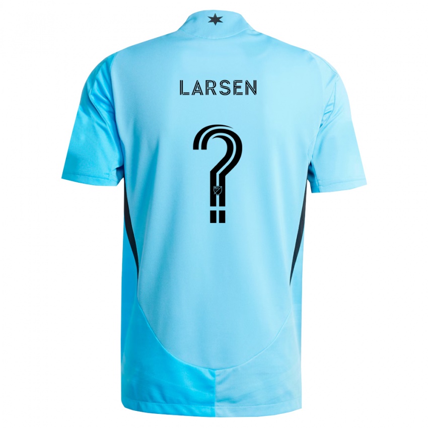 גברים Lars Larsen #0 כחול בהיר שחור הרחק ג'רזי 2026/27 חולצה קצרה