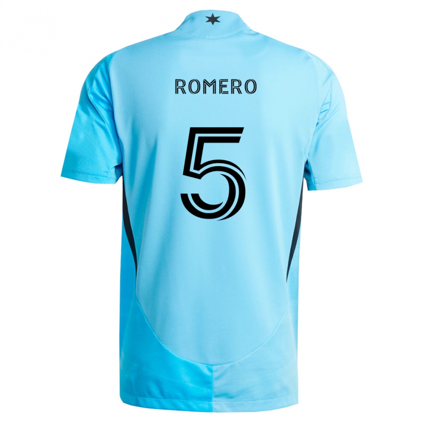 גברים Nicolás Romero #5 כחול בהיר שחור הרחק ג'רזי 2026/27 חולצה קצרה