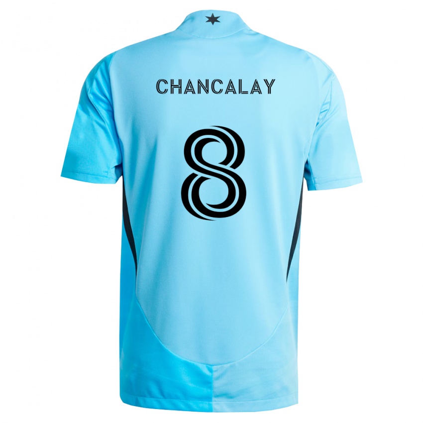 גברים Tomás Chancalay #8 כחול בהיר שחור הרחק ג'רזי 2026/27 חולצה קצרה