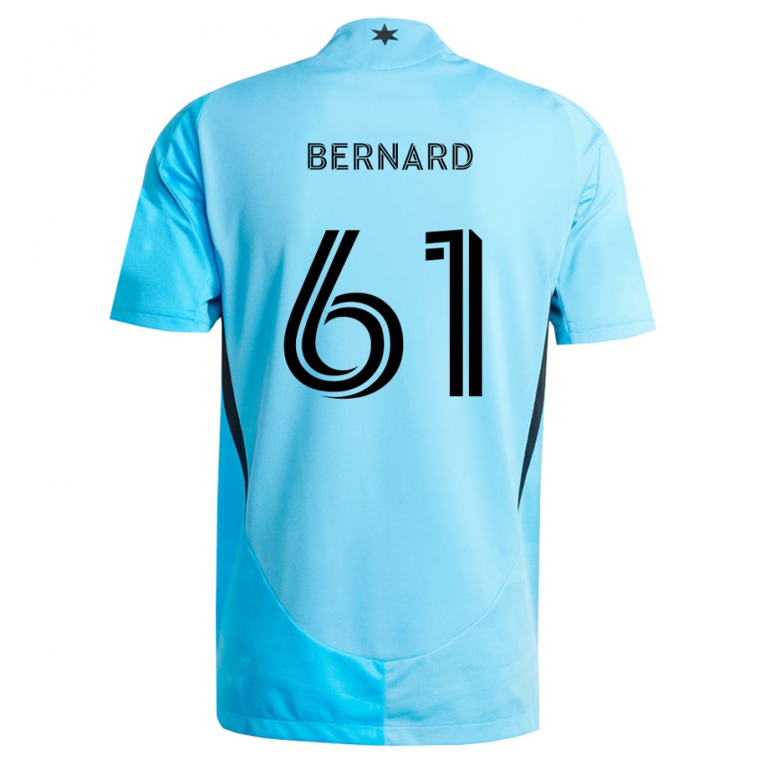 גברים Jadan Bernard #61 כחול בהיר שחור הרחק ג'רזי 2026/27 חולצה קצרה
