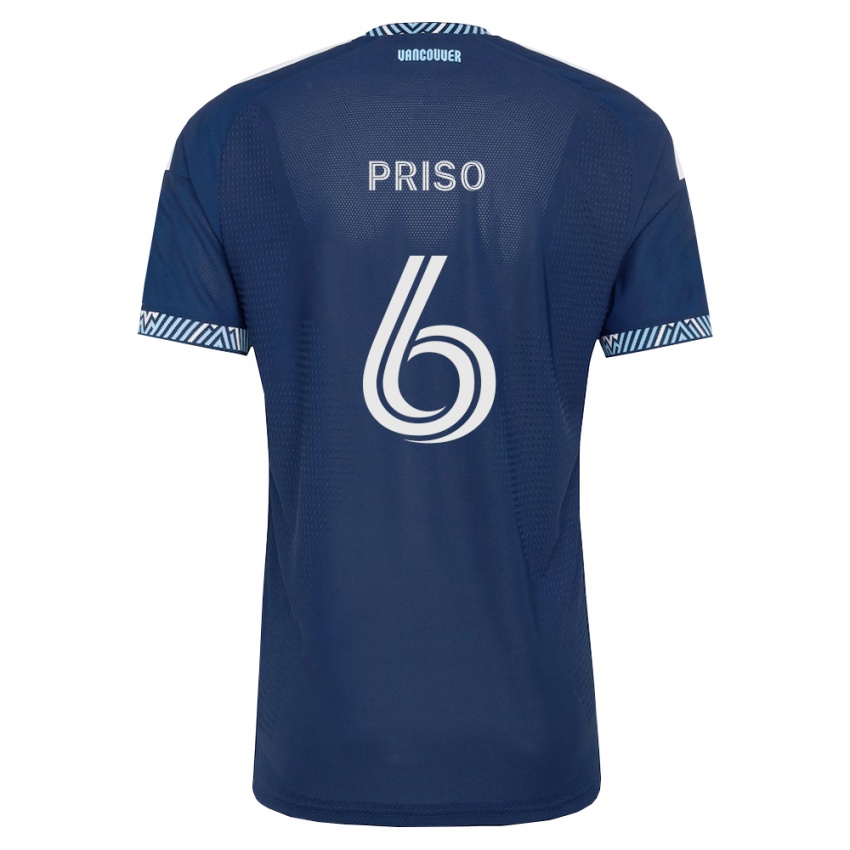 גברים ראלף פריסו #6 כחול עמוק לבן הרחק ג'רזי 2026/27 חולצה קצרה