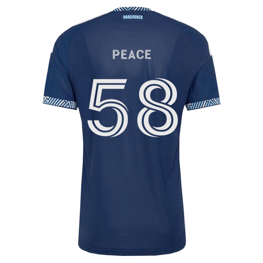 גברים Jesse Peace #58 כחול עמוק לבן הרחק ג'רזי 2026/27 חולצה קצרה