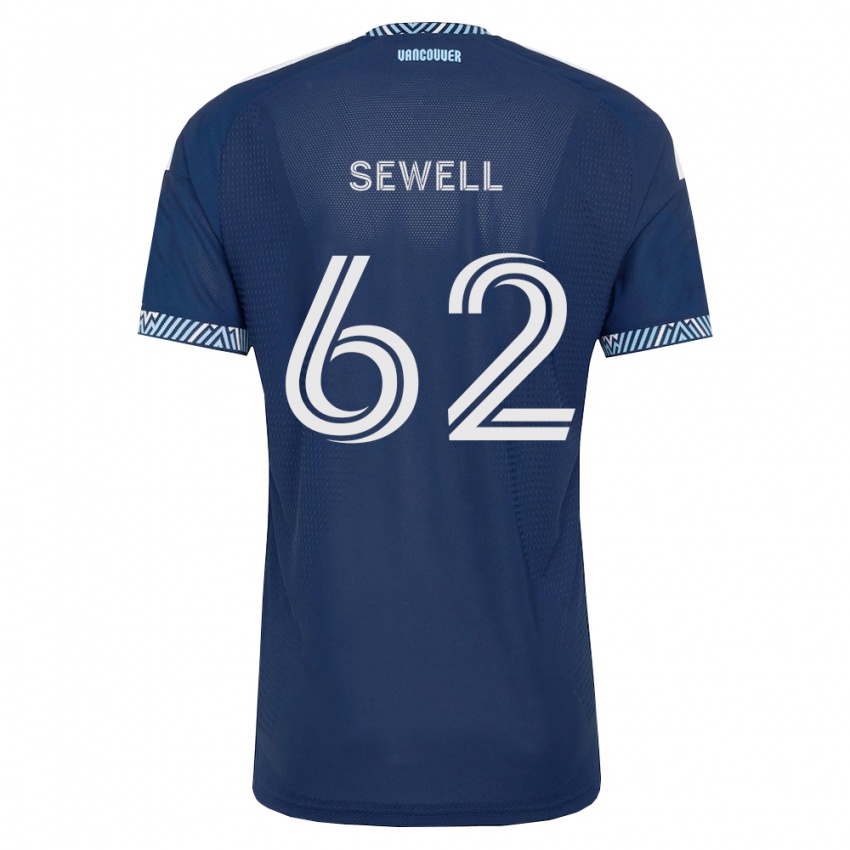 גברים Ryder Sewell #62 כחול עמוק לבן הרחק ג'רזי 2026/27 חולצה קצרה