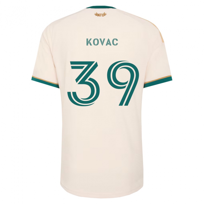 גברים Arif Kovac #39 ירוק שמפניה הרחק ג'רזי 2026/27 חולצה קצרה