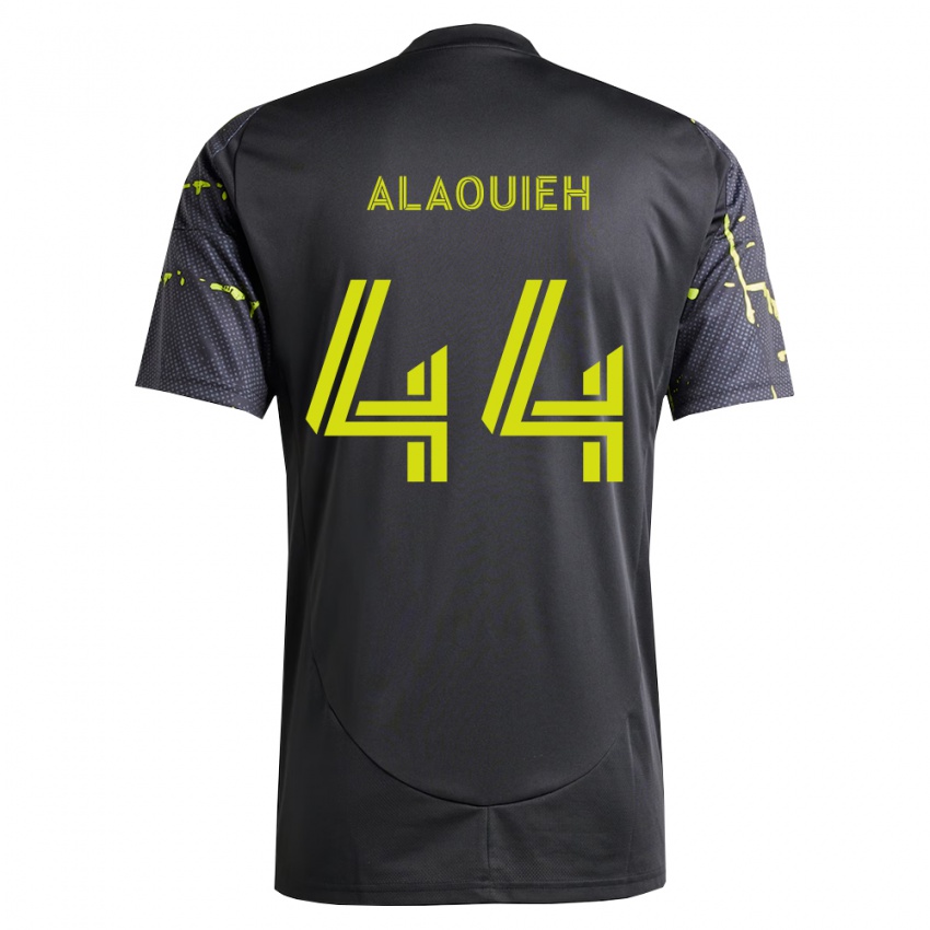 גברים Anthony Alaouieh #44 צהוב ניאון שחור הרחק ג'רזי 2026/27 חולצה קצרה