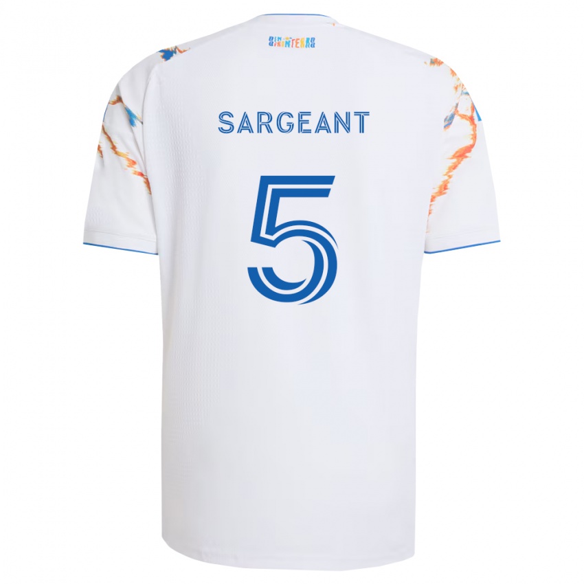 גברים קירן סרג׳נט #5 לבן כתום כחול הרחק ג'רזי 2026/27 חולצה קצרה