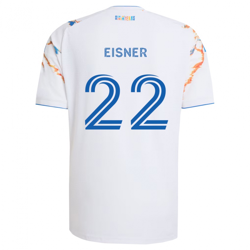 גברים Wilson Eisner #22 לבן כתום כחול הרחק ג'רזי 2026/27 חולצה קצרה