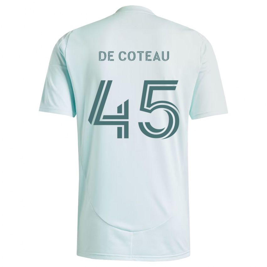 גברים Jabari De Coteau #45 לבן ירוק בהיר הרחק ג'רזי 2026/27 חולצה קצרה