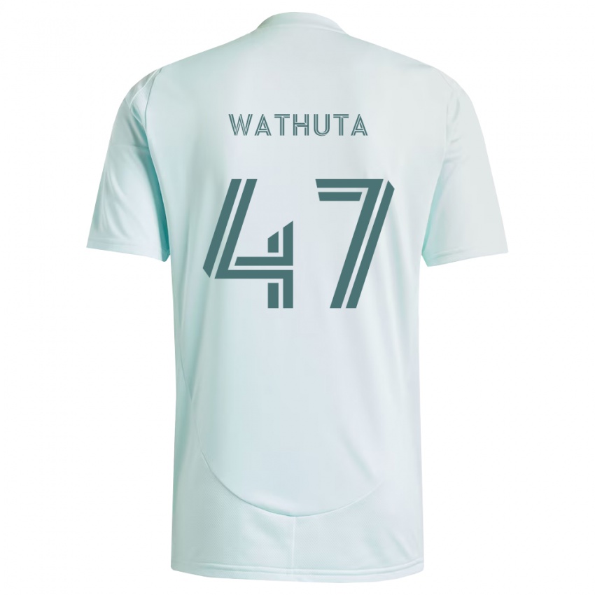 גברים Sydney Wathuta #47 לבן ירוק בהיר הרחק ג'רזי 2026/27 חולצה קצרה