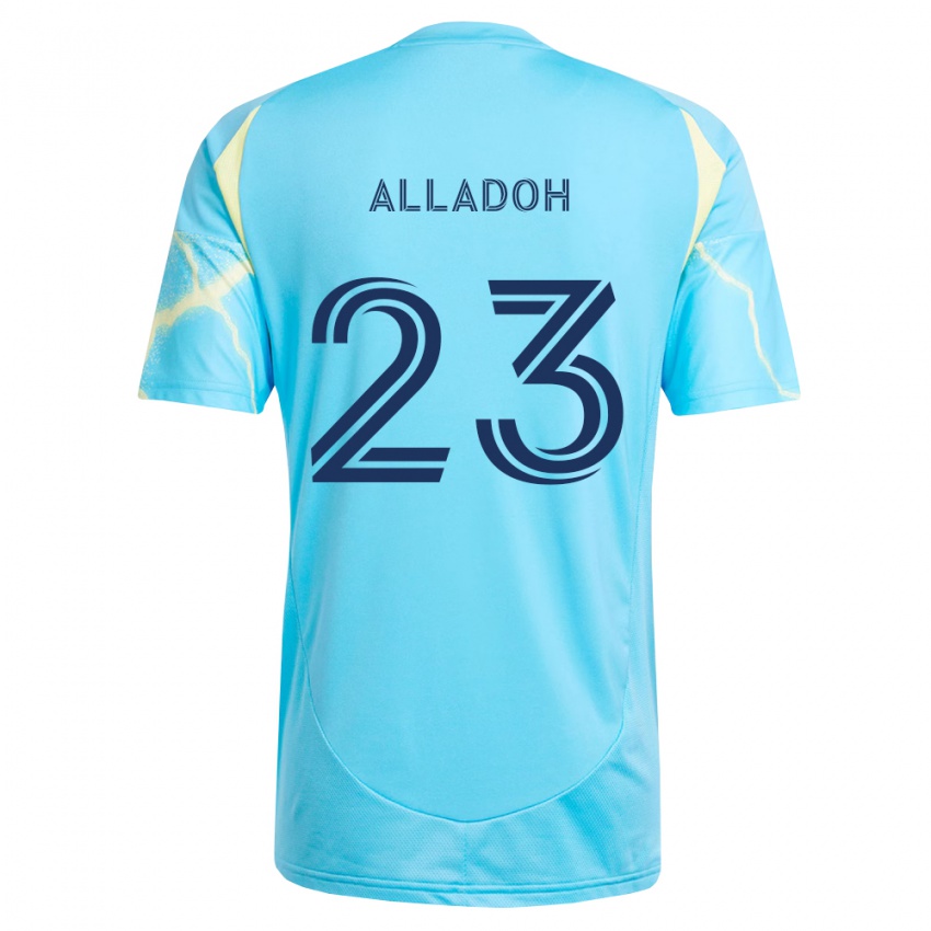 גברים Ezekiel Alladoh #23 כחול בהיר שחור צהוב בהיר הרחק ג'רזי 2026/27 חולצה קצרה