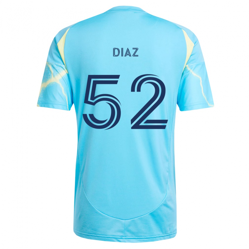 גברים Samuel Diaz #52 כחול בהיר שחור צהוב בהיר הרחק ג'רזי 2026/27 חולצה קצרה