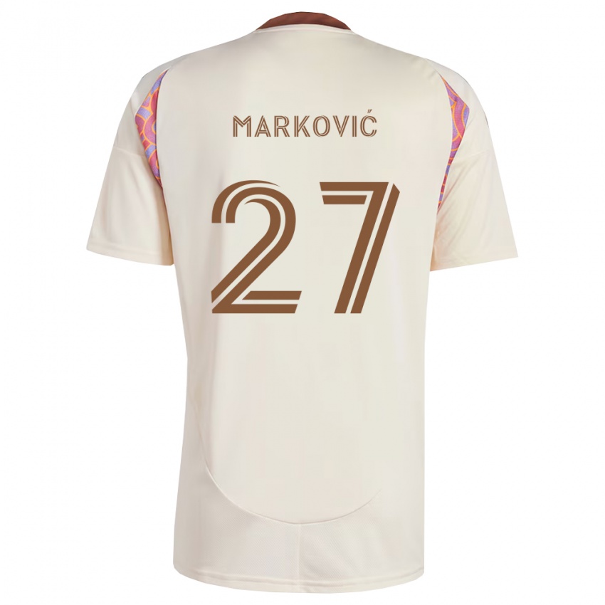גברים Nikola Marković #27 ורוד מחוץ לארץ הרחק ג'רזי 2026/27 חולצה קצרה