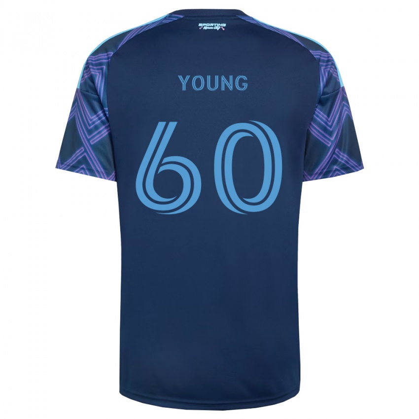 גברים Nate Young #60 כחול מלכותי סגול הרחק ג'רזי 2026/27 חולצה קצרה