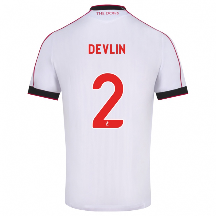 גברים ניקי דוולין #2 שחור אדום לבן הרחק ג'רזי 2026/27 חולצה קצרה