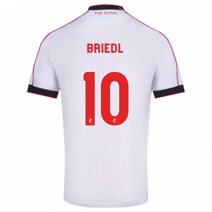 גברים Alexander Briedl #10 שחור אדום לבן הרחק ג'רזי 2026/27 חולצה קצרה