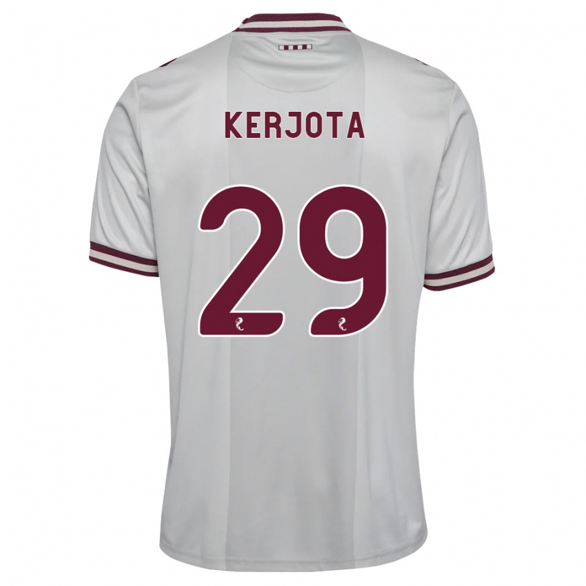 גברים Sabah Kerjota #29 לבן בורגונדי הרחק ג'רזי 2026/27 חולצה קצרה