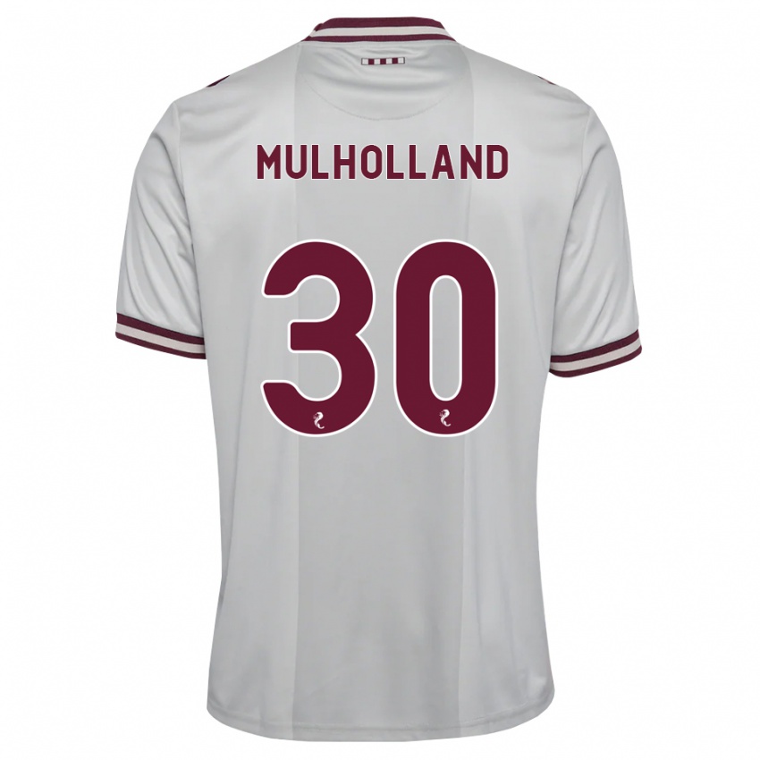 גברים James Mulholland #30 לבן בורגונדי הרחק ג'רזי 2026/27 חולצה קצרה