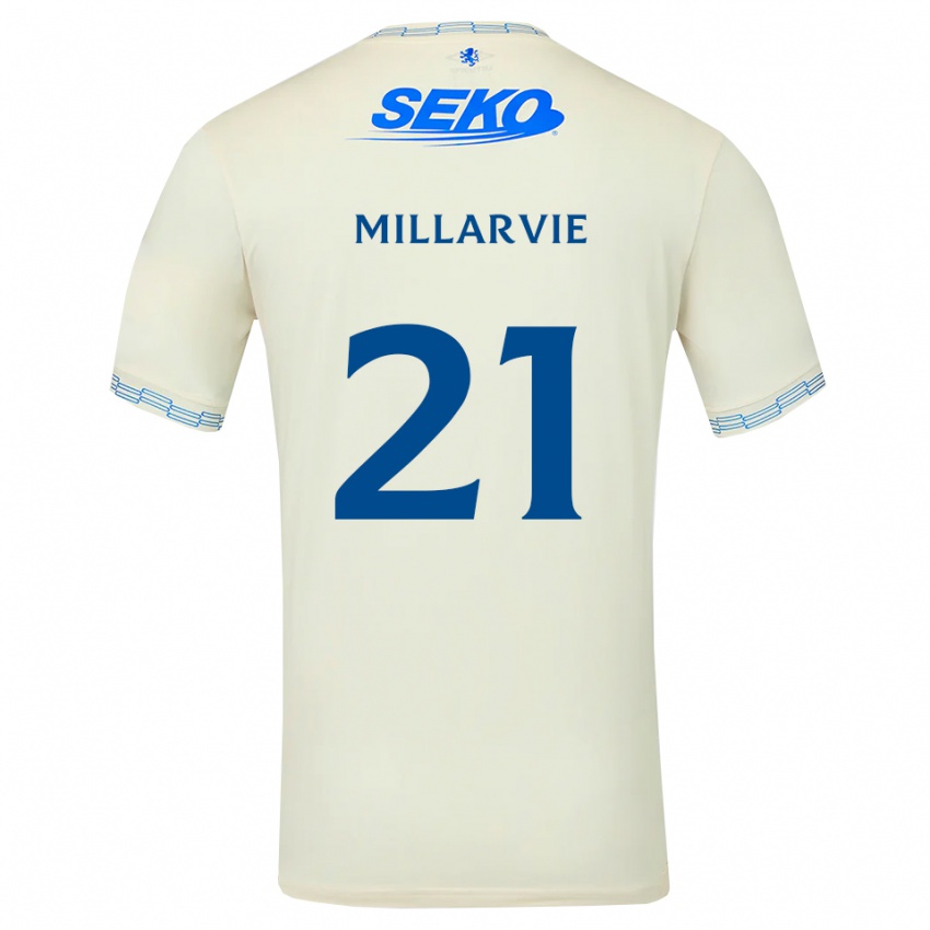 גברים Jaden Millarvie #21 כחול שמיים עמוק לבן הרחק ג'רזי 2026/27 חולצה קצרה