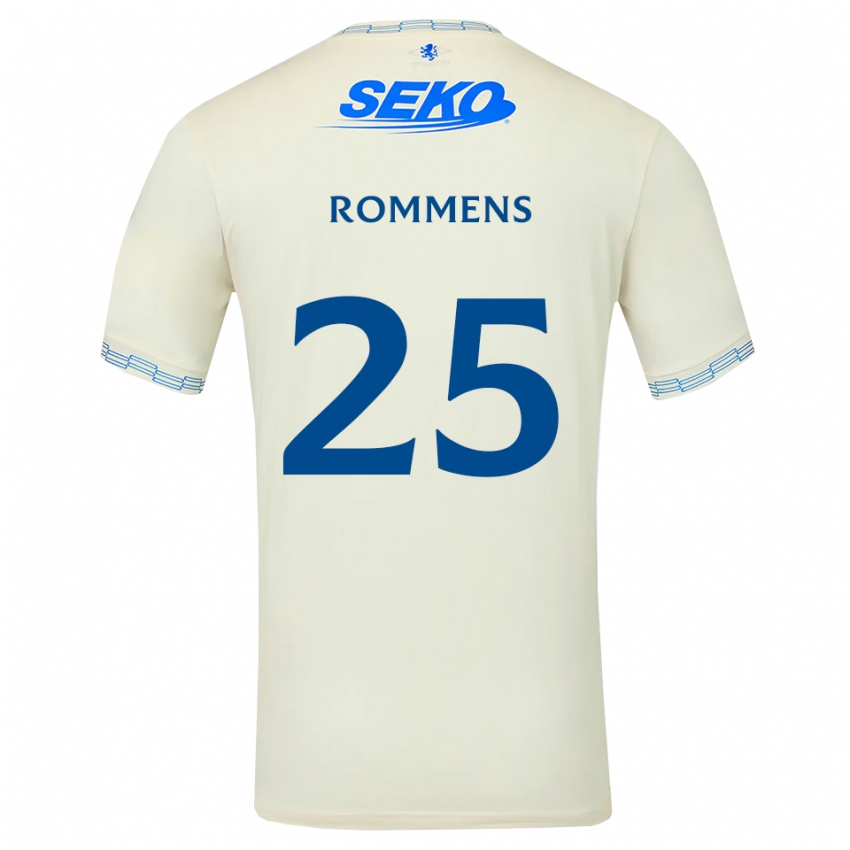 גברים Tuur Rommens #25 כחול שמיים עמוק לבן הרחק ג'רזי 2026/27 חולצה קצרה