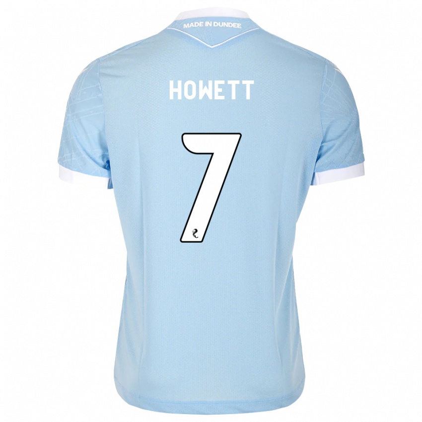 גברים Leo Howett #7 כחול שמיים בהיר לבן הרחק ג'רזי 2026/27 חולצה קצרה