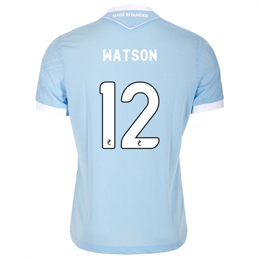 גברים Johnny Watson #12 כחול שמיים בהיר לבן הרחק ג'רזי 2026/27 חולצה קצרה