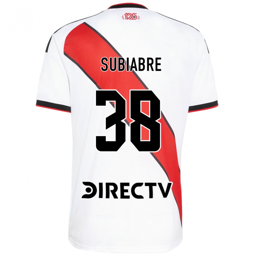 נשים Ian Subiabre #38 אדום שחור לבן ג'רזי ביתית 2026/27 חולצה קצרה