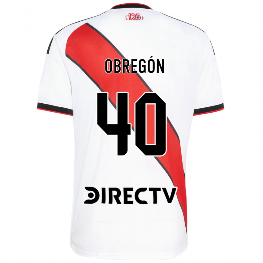 נשים Agustín Obregón #40 אדום שחור לבן ג'רזי ביתית 2026/27 חולצה קצרה