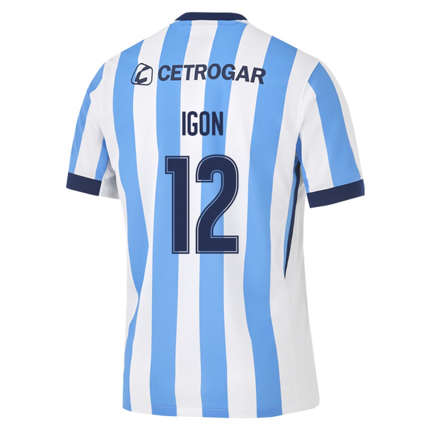 נשים Felipe Igon #12 כחול בהיר לבן שחור ג'רזי ביתית 2026/27 חולצה קצרה
