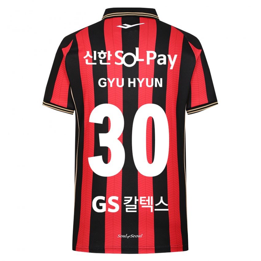 נשים Gyu-Hyun Uhm #30 אדום לבן שחור ג'רזי ביתית 2026/27 חולצה קצרה