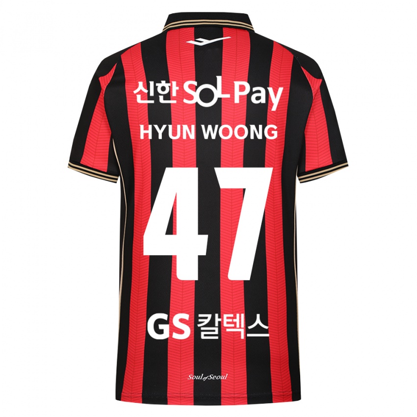 נשים Hyun-Woong Jeong #47 אדום לבן שחור ג'רזי ביתית 2026/27 חולצה קצרה