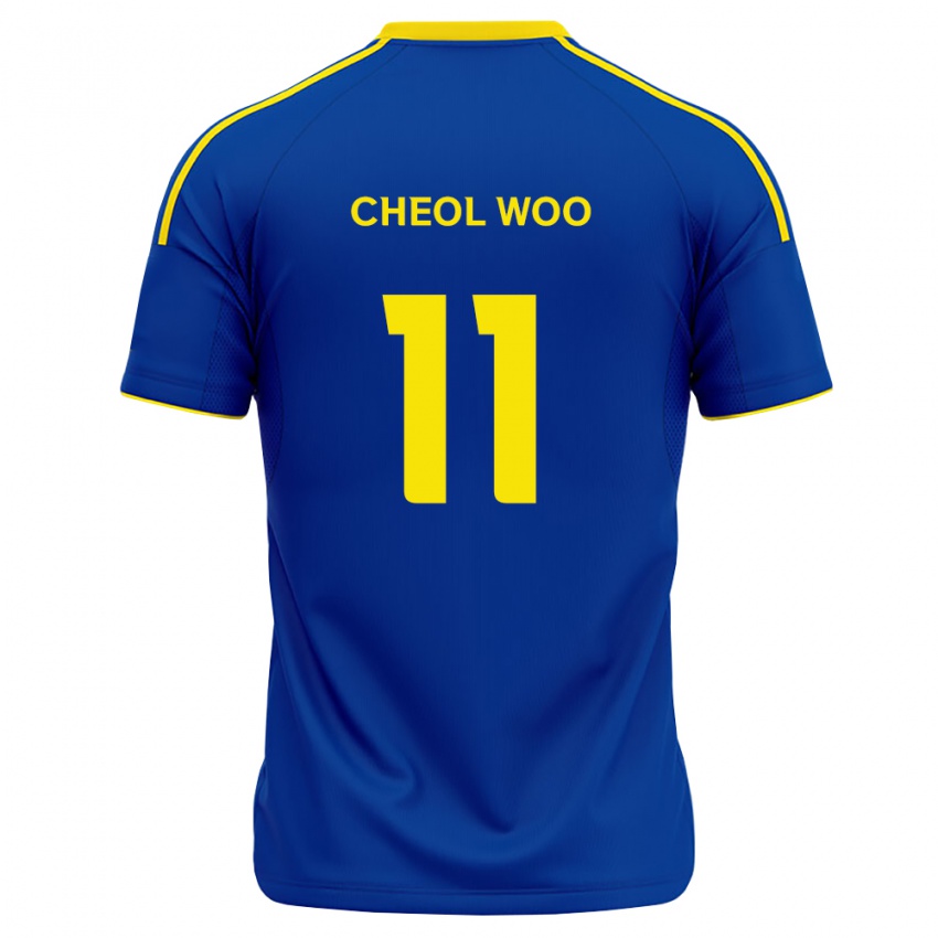 נשים Cheol-Woo Ahn #11 כחול מלכותי צהוב ג'רזי ביתית 2026/27 חולצה קצרה
