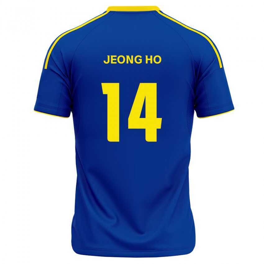 נשים Jeong-Ho Hwang #14 כחול מלכותי צהוב ג'רזי ביתית 2026/27 חולצה קצרה