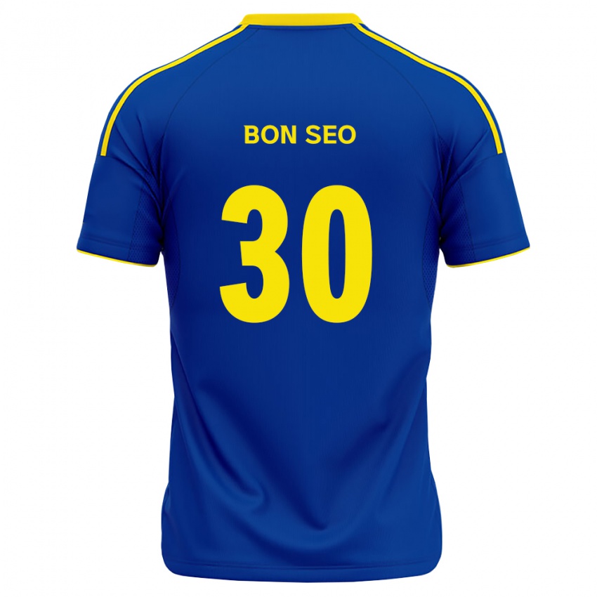 נשים Bon-Seo Gu #30 כחול מלכותי צהוב ג'רזי ביתית 2026/27 חולצה קצרה