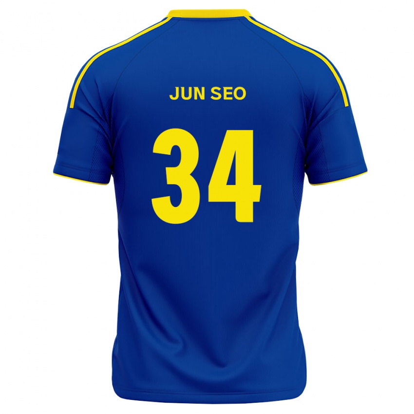 נשים Jun-Seo Kim #34 כחול מלכותי צהוב ג'רזי ביתית 2026/27 חולצה קצרה