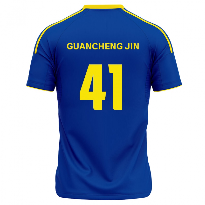 נשים Guancheng Jin #41 כחול מלכותי צהוב ג'רזי ביתית 2026/27 חולצה קצרה