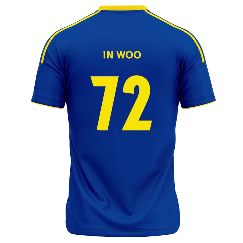 נשים In-Woo Back #72 כחול מלכותי צהוב ג'רזי ביתית 2026/27 חולצה קצרה