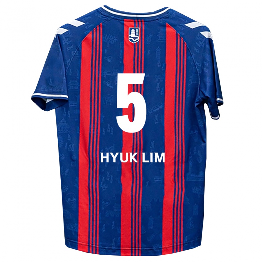 נשים Hyuk Lim #5 כחול אדום לבן ג'רזי ביתית 2026/27 חולצה קצרה
