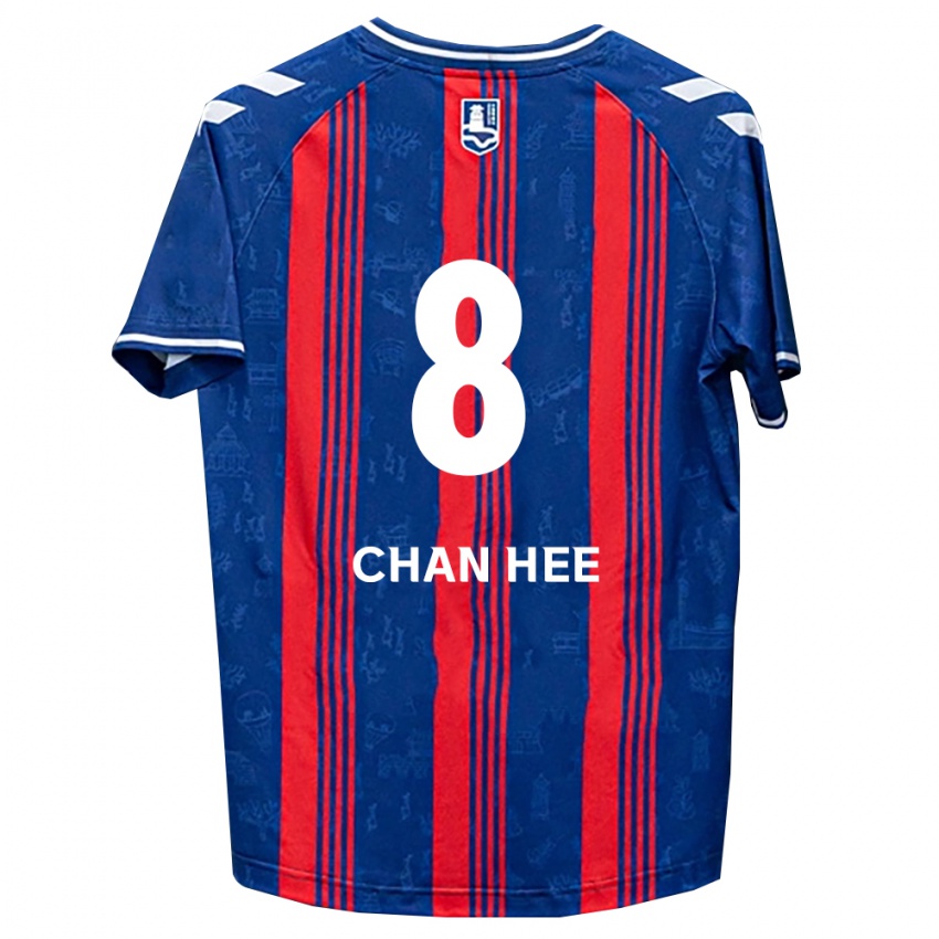 נשים Chan-Hee Han #8 כחול אדום לבן ג'רזי ביתית 2026/27 חולצה קצרה