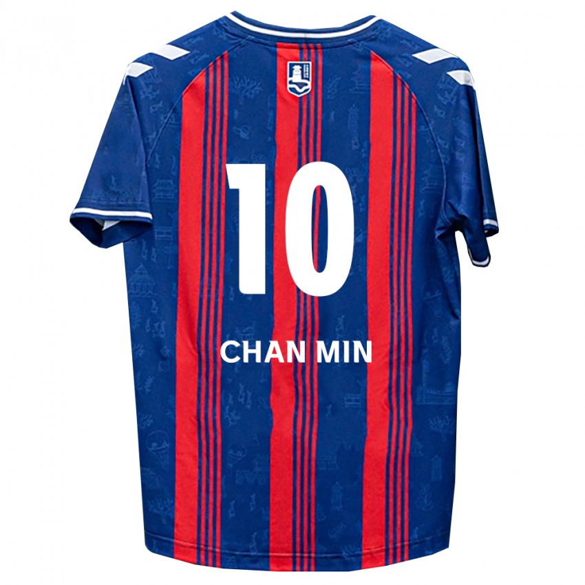 נשים Chan-Min Lee #10 כחול אדום לבן ג'רזי ביתית 2026/27 חולצה קצרה