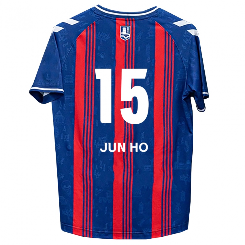 נשים Jun-Ho Hong #15 כחול אדום לבן ג'רזי ביתית 2026/27 חולצה קצרה