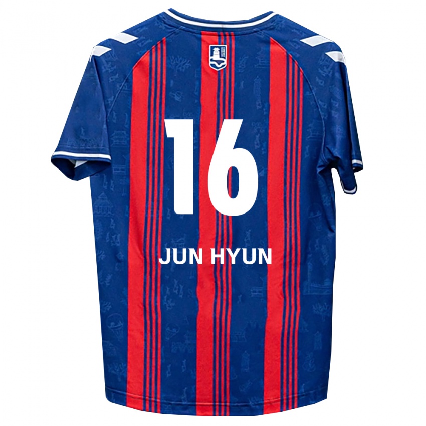 נשים Jun-Hyun Jo #16 כחול אדום לבן ג'רזי ביתית 2026/27 חולצה קצרה נשים Jun-Hyun Jo #16 כחול אדום לבן ג'רזי ביתית 2026/27 חולצה קצרה