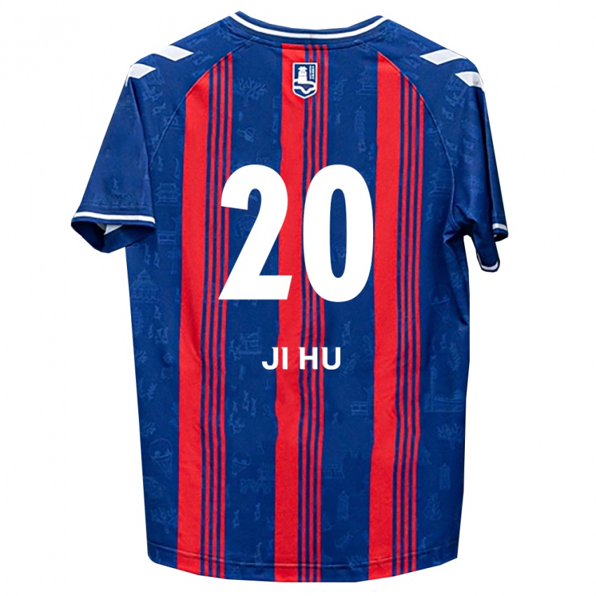 נשים Ji-Hu Lee #20 כחול אדום לבן ג'רזי ביתית 2026/27 חולצה קצרה