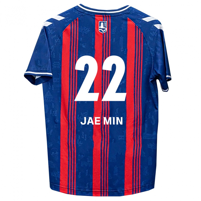 נשים Jae-Min Seo #22 כחול אדום לבן ג'רזי ביתית 2026/27 חולצה קצרה נשים Jae-Min Seo #22 כחול אדום לבן ג'רזי ביתית 2026/27 חולצה קצרה