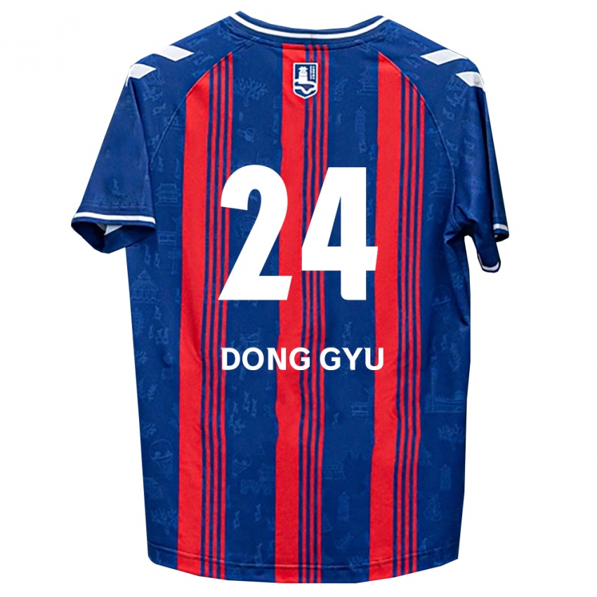 נשים Dong-Gyu Lee #24 כחול אדום לבן ג'רזי ביתית 2026/27 חולצה קצרה