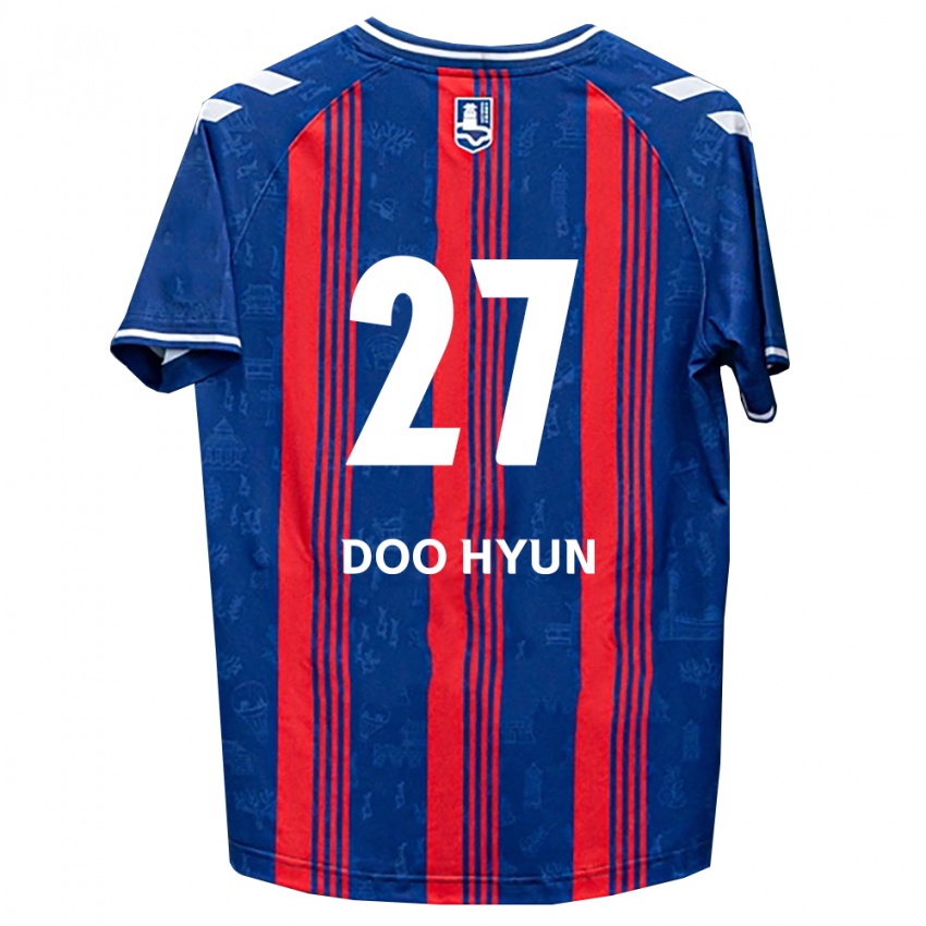 נשים Doo-Hyun Jung #27 כחול אדום לבן ג'רזי ביתית 2026/27 חולצה קצרה