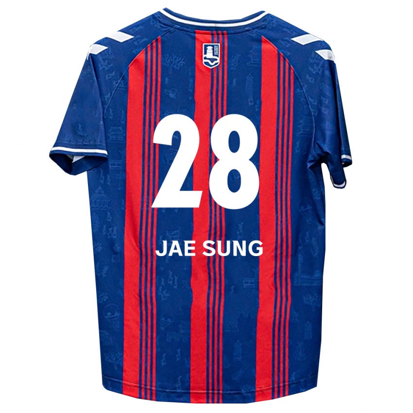 נשים Jae-Sung Kim #28 כחול אדום לבן ג'רזי ביתית 2026/27 חולצה קצרה נשים Jae-Sung Kim #28 כחול אדום לבן ג'רזי ביתית 2026/27 חולצה קצרה