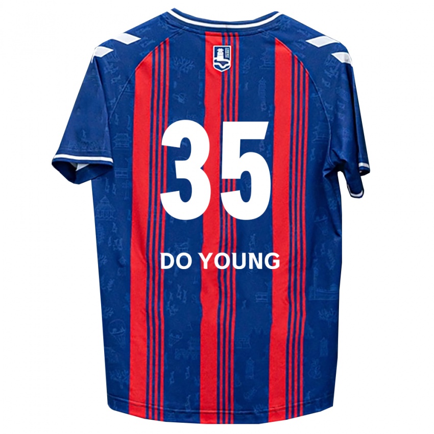 נשים Do-Young Kim #35 כחול אדום לבן ג'רזי ביתית 2026/27 חולצה קצרה